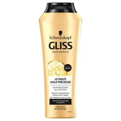 Image de Schwarzkopf Gliss Shampooing Ultimate Huile Précieuse Flacon 250 ml Lot de 2