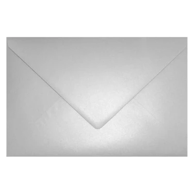 Image de Netuno 25 enveloppes argentées nacrées C5 162x229mm Aster Metallic Silver rabat pointu grandes brillantes métallisées pour invitations anniversaires mariage cartes de vœux Noël