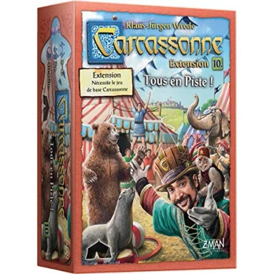Image de Z Man Games Carcassonne Extension 10 Tous en piste ! Jeu de société À partir 7 ans 2 à 6 joueurs 40 minutes