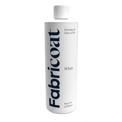 Image de Fabricoat Peinture Textile Restaurez ou Changez la Couleur de Tous les Textiles Peignez Directement sur le Tissu Transformez Tissus : Canapés, Abat jour (500 ml, Blanc)