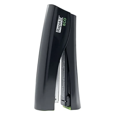 Image de RAPID ECO Agrafeuse de Bureau Verticale en Plastique Recyclé, pour Maison / École, Gamme ECO, coloris Noir, 24509000