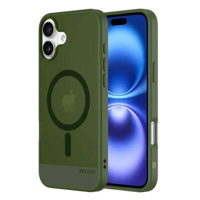 Image de Coque iPhone 16 Plus Incase Slim Case MagSafe Vert Highland Semi rigide Élégant