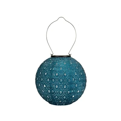 Image de Pauleen 48304 Lanterne LED Sunshine Charm Bleu fonçé IP44 Lampe Solaire, Tyvek Polyethylenvlies, 0.03 W, Dunkelblau