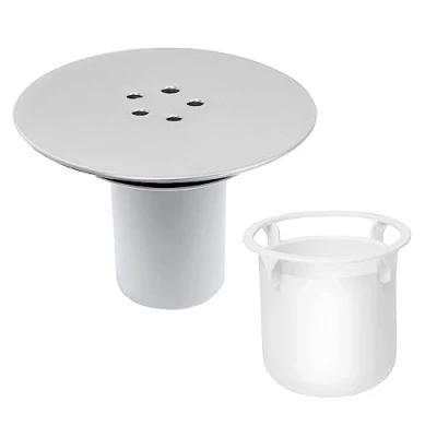 Image de Bonde de Douche 90 mm/115mm, SopimusZ Remplacement Couvercle Siphon Douche, Capot Universelle, Prise Chromé, Débit Rapide