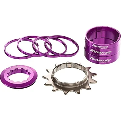 Image de Kit Single Speed avec Pignon 13 Dents REVERSE COMPONENTS Couleur Violet