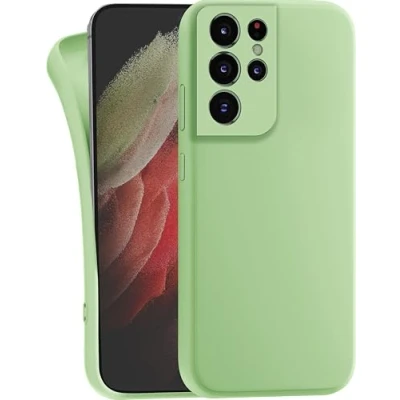 Image de MyGadget Coque pour Samsung Galaxy S21 Ultra Case TPU Souple &amp; Soft Cover Protection Extra Fine Légère Étui Coloré Anti Choc et Rayures Vert