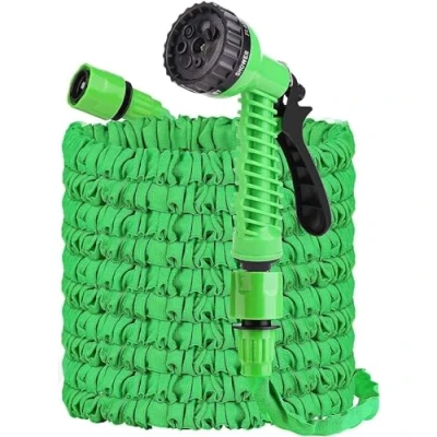 Image de XIBALOM Tuyau d&#039;arrosage Extensible 30M/100FT, Flexible avec 7 Modes de Pulvérisation, anti fuite, Convient pour le jardin, Lavage Voiture (Vert)