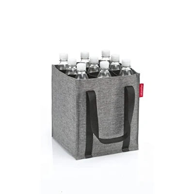 Image de reisenthel bottlebag twist silver 9 compartiments, recyclage facile des bouteilles, sangles de transport, Couleur:twist