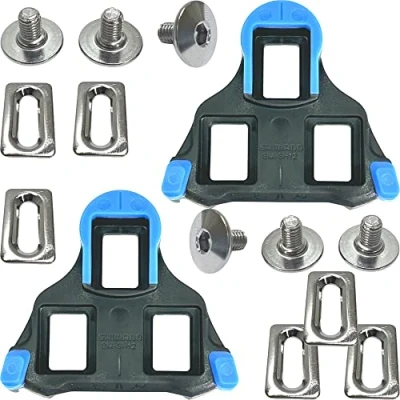 Image de SHIMANO SPD SL Plaques de chaussures vélo route pour pédales à clic (SH 12 non fixed (rotation centrale avant), bleues