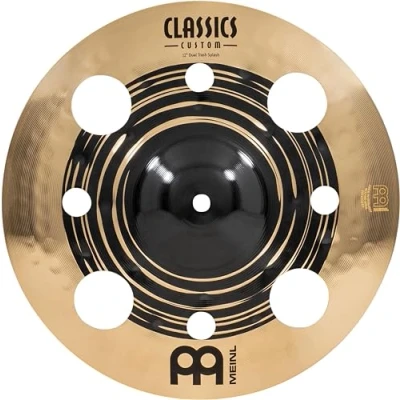Image de Meinl Cymbals Classics Custom Dual Cymbale Trash 12 pouces (Vidéo) avec Trous pour Batterie (30,48cm) Bronze B12, Deux Finitions Fabriquée en Allemagne (CC12DUTRS)