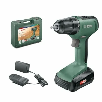 Image de Bosch Home and Garden Perceuse visseuse sans fil 18 V UniversalDrill (Livrée avec une batterie 18V 1,5Ah, chargeur, 2 embouts de vissage et coffret)