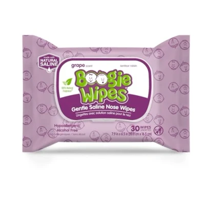 Image de BOOGIE WIPES FOR NOSE GRAPE Size: 30 by Little Busy Bodies