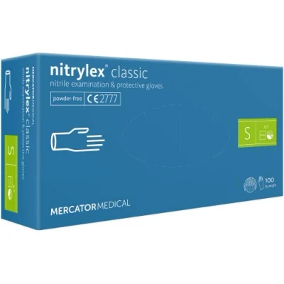 Image de MERCATOR MEDICAL Nitrylex Classic Gants de protection en nitrile avec diagnostic S