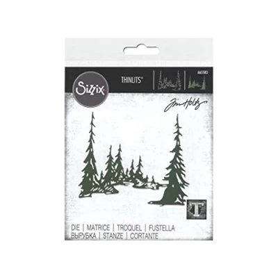 Image de Sizzix Matrice de decoupe Thinlits Pines Tim Holtz, 665583, Plastique, Multicolor, Taille unique