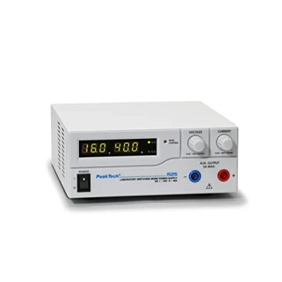 Image de PeakTech 1525 Générateur de Laboratoire DC 1 16V / 0 40A avec Affichage LED à 3 Chiffres, Alimentations, Préréglages Enregistrables, Protection Contre Les Surcharges 200 240V AC