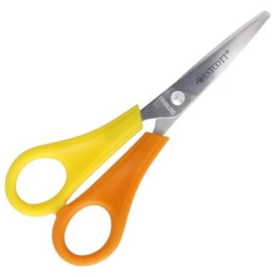 Image de Westcott 21596 00 Lefty Ciseaux pour enfants avec Pointe gaucher pointue rouge/jaune