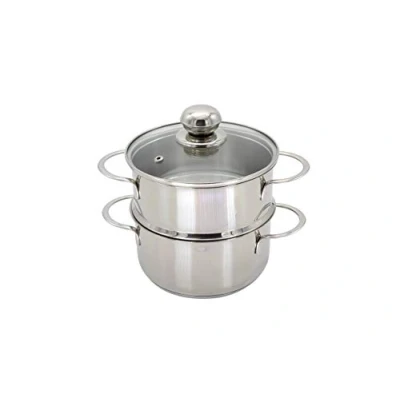 Image de Cuiseur vapeur KRÜGER KEC16 Acier inoxydable 18/10 Poignée métal froid Fond sandwich 4mm