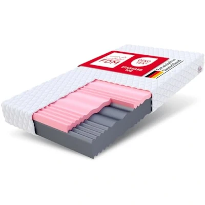 Image de FDM Select Matelas 200 x cm Mousse à Froid Hauteur 14 Dureté H3 et H4 viscoélastique Certifié Öko Tex Convient aux Personnes allergiques Housse en Jersey Lavable