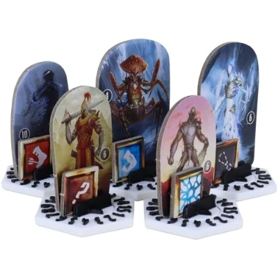 Image de Feldherr 10 pcs. Value Pack Dial Bases Compatible with Gloomhaven + Frosthaven Gloomhaven: Jaws of The Lion Multicolor, Couleur:White Black