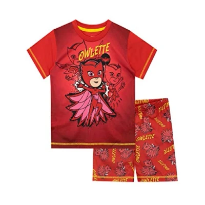Image de PJ Masks Ensemble De Pyjamas Pyjamasques Garçon Owlette Rouge 2 3 Ans