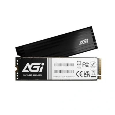Image de AGI AI838 SSD M.2 PCIe Gen4x4 NVMe 2280 de 2 to avec dissipateur Thermique, 3D NAND, HMB, Vitesse Lecture jusqu&#039;à 7400 Mo/s, Compatible Playstation 5, Ordinateur Portable et Bureau (PC)