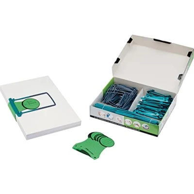 Image de Jalema 5721000 Kit d&#039;archive avec JalemaClipex étiquettes d&#039;indexation des dossiers boîte de 100 pièces