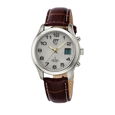 Image de Montre radio pilotée solaire pour homme Eco Tech Time Solar Drive Funk Basic, bracelet en cuir