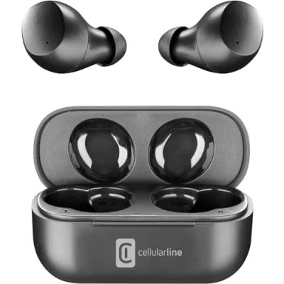 Image de Cellularline Wink Écouteurs Casque Stéréo TWS HiFi Bluetooth 5.0 avec étui de Charge Autonomie Totale 25 Heures Recharge en 2 Portée 10 MT Universel Noir