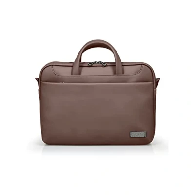 Image de Port Designs Sacoche pc pour Ordinateur Portable élégant Simili Cuir Zurich toploading 13.3/14 Pouces Marron