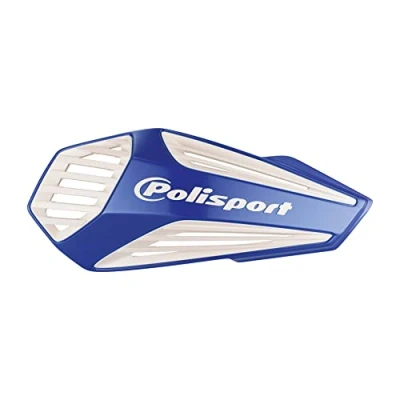 Image de POLISPORT 8308400006 Protège mains MX AIR 1 point de fixation Style en plastique avec kit montage inclus compatible tous les modèles enduro/mx/atv couleur bleu/blanc