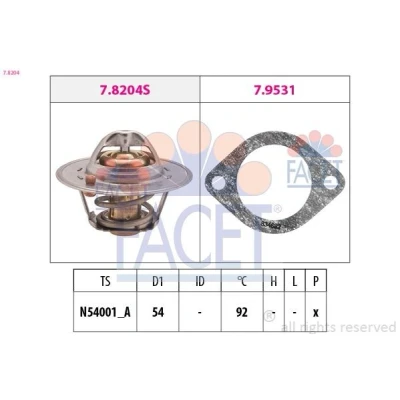 Image de EPS 1.880.204 Thermostat d&#039;eau 92 54 Made in Italy OE Equivalent avec joint d&#039;étanchéite FORD: KA 3 portes, FIESTA 4,