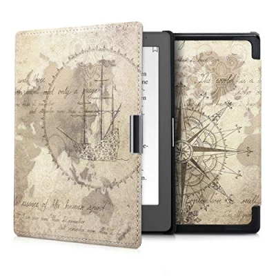 Image de kwmobile Étui Compatible avec Kobo Aura Edition 1 Coque à Rabat magnétique Tablette eReader Similicuir Marron Clair