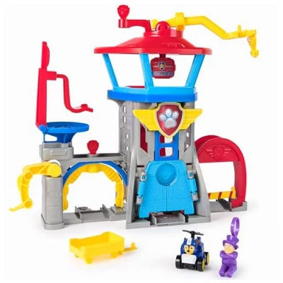 Image de Paw Patrol Pat Patrouille Quartier Général Aéroport Air Rescue Voiture Figurine Chase À Collectionner Mission Voltige Jouet Enfant 3 Ans Et +
