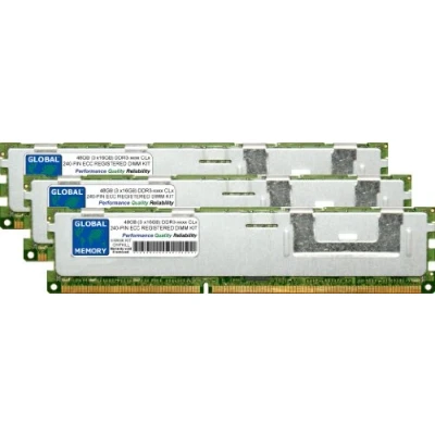 Image de 48Go (3 x 16Go) DDR3 800/1066/1333/1600/1866MHz 240 PIN ECC REGISTERED DIMM (RDIMM) MÉMOIRE KIT POUR SERVEURS/WORKSTATIONS/CARTES...