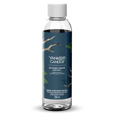Image de Yankee Candle Signature Recharge brins diffuseur Bayside Cedar 200 ml Jusqu’à 20 semaines de fragrance Cadeau parfait pour les femmes
