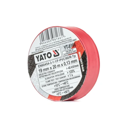 Image de YATO YT 8166 Bande adhésive 19 Rouge PVC 20 unilatéral