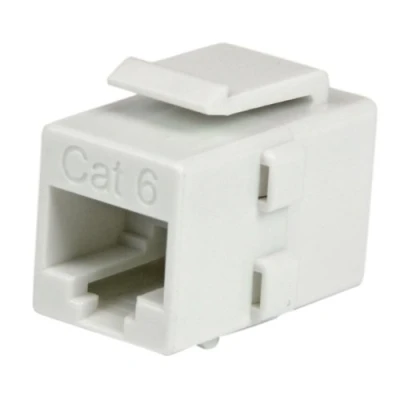 Image de StarTech.com Coupleur RJ45 de type Keystone Jack Cat 6 F/F Blanc Femelle (C6KEYCOUPLWH)