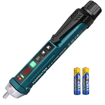 Image de Détecteur de Tension sans Contact,HANMATEK AC1 Sensibilité Réglable/Écran LCD/LED Lampe Poche/Double Portée 12V/48V 1000V