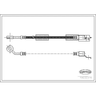 Image de CORTECO 19032376 Flexible De Frein Essieu avant gauche 410 JEEP: Cherokee II, Grand I, WRANGLER 2