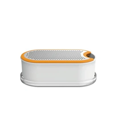 Image de Fiskars Râpe avec boîte, Capacité : 400 ml, Dimensions: 16,8 x 9,0 cmx5,9 cm, Métal/Plastique, Functional Form, 1019530, Blanc/Orange