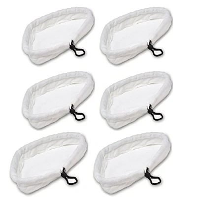 Image de MEETOZ 6 pcs Home Clean Steam Mop Réutilisable Remplacement Microfibre Nettoyage Tampons Lavables Chiffons pour H2O H20