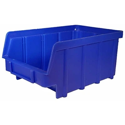 Image de P D W® Lot de 80 boîtes empilables Bleu Taille 2 10,2 x 16,7 7,6 cm