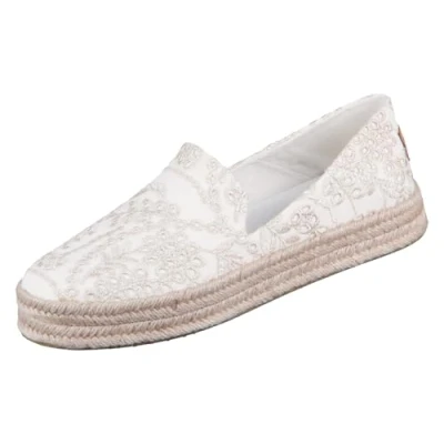 Image de TOMS Carolina Espadrille plate à enfiler pour femme Jaune, Œillet botanique aigrette, 42.5 EU