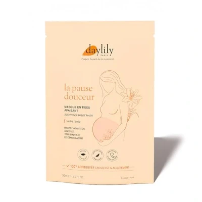Image de Daylily La pause douceur : Masque en tissu apaisant pour le Ventre Apaise instantanément démangeaisons &amp; tiraillements Aide à prévenir des vergetures Cruelty Free Vegan Fabriqué France