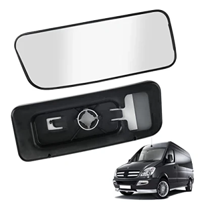Image de Verre de Rétroviseur Remplacement pour VW Crafter 2012 2016, Extérieur Réglable Adapté Mercedes Sprinter W906 Recul Miroir (Gauche)