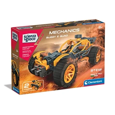 Image de Clementoni Science Build Buggy Et Quad Set Constructions Enfants, Atelier Mécanique, Jeu Scientifique 8 Ans (Version Italienne) Made in Italy, Couleur, 19334
