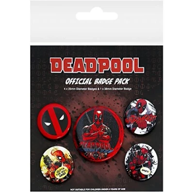Image de Pyramid International Deadpool Pack Badge, Multicolore, 10 x 12,5 1,3 cm