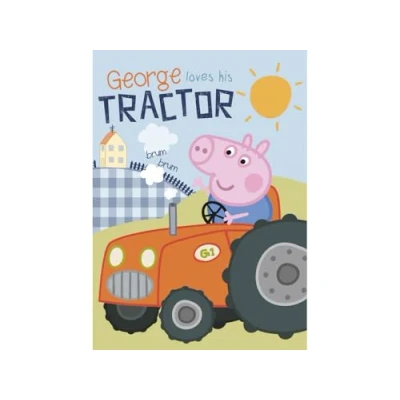 Image de Peppa Pig Design Cuddly Blanket Fleece 100 x 140 cm with George and his Tractor