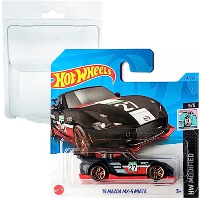 Image de Hot Wheels 15&quot; Mazda MX 5 Miata HW Modified 5/5 (114/250) HKH87 Short Card Mattel 2023 + Blister &amp; Protector Pack Friki Monkey