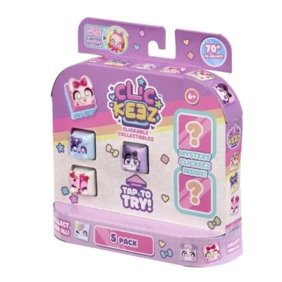 Image de GOLIATH CLICKEEZ Multipack 5 Touches de Clavier Jouet Kawaii à Cliquer Keycap Transformable en Porte Clés Effet ASMR Fidget Toy 70 Personnages Mignons ou Rares À Collectionner dès 6 Ans
